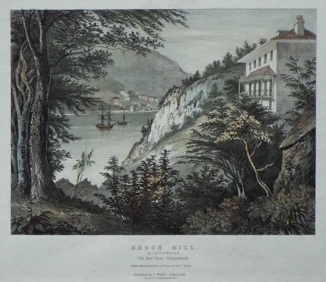 Lithograph - Brook Hill, Kingsware. The Revd. Robt Holdsworth - Rowe